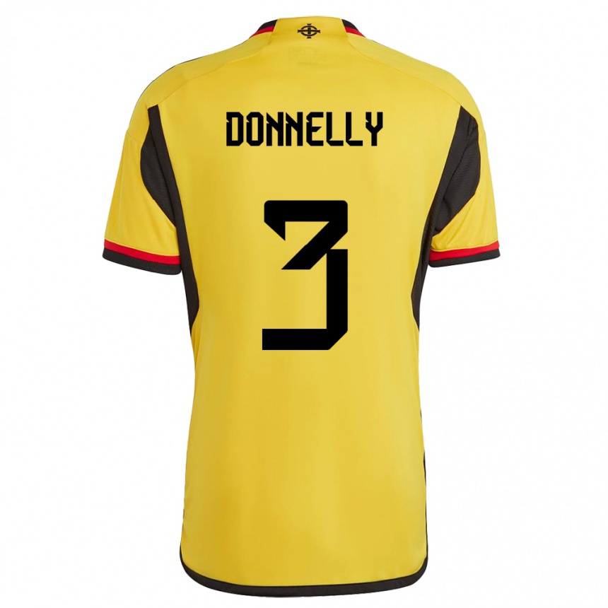 Niño Fútbol Camiseta Irlanda Del Norte Aaron Donnelly #3 Blanco 2ª Equipación 24-26 Argentina