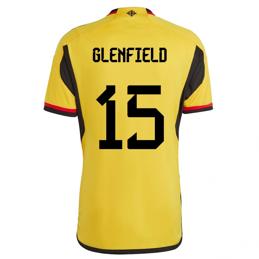 Niño Fútbol Camiseta Irlanda Del Norte Sam Glenfield #15 Blanco 2ª Equipación 24-26 Argentina