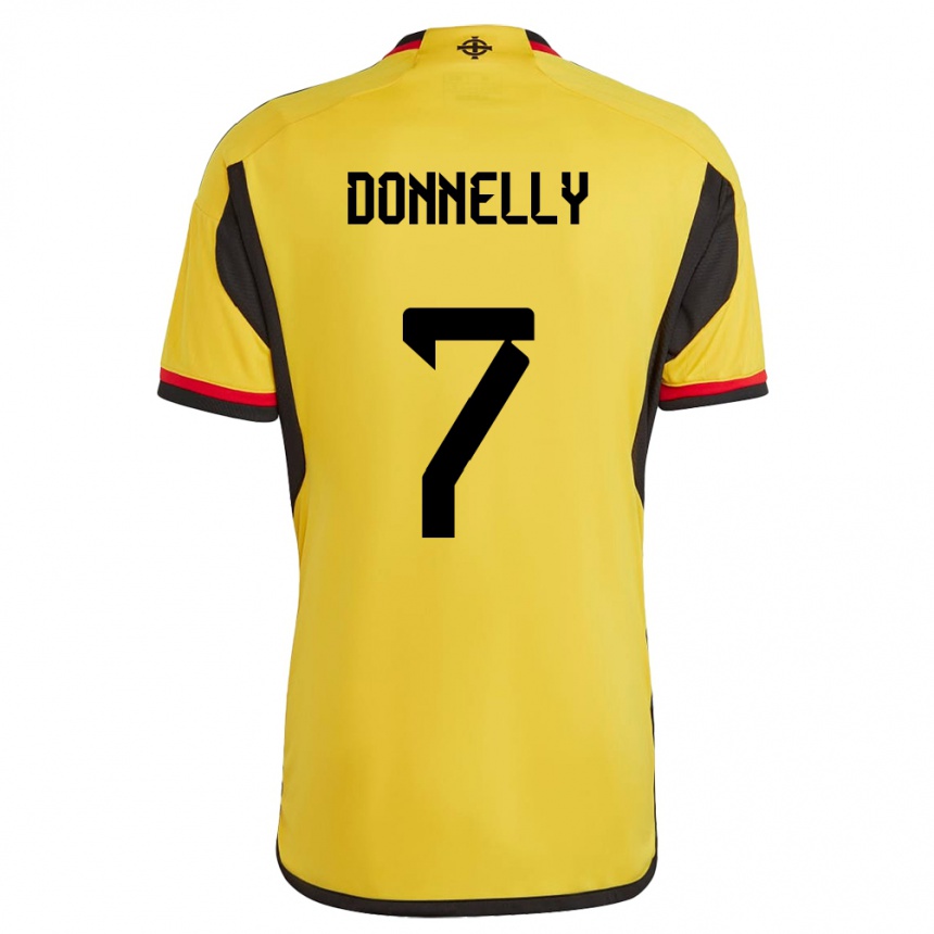 Niño Fútbol Camiseta Irlanda Del Norte Caolan Donnelly #7 Blanco 2ª Equipación 24-26 Argentina