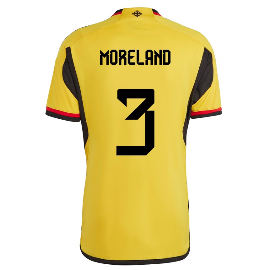 Niño Fútbol Camiseta Irlanda Del Norte Calum Moreland #3 Blanco 2ª Equipación 24-26 Argentina