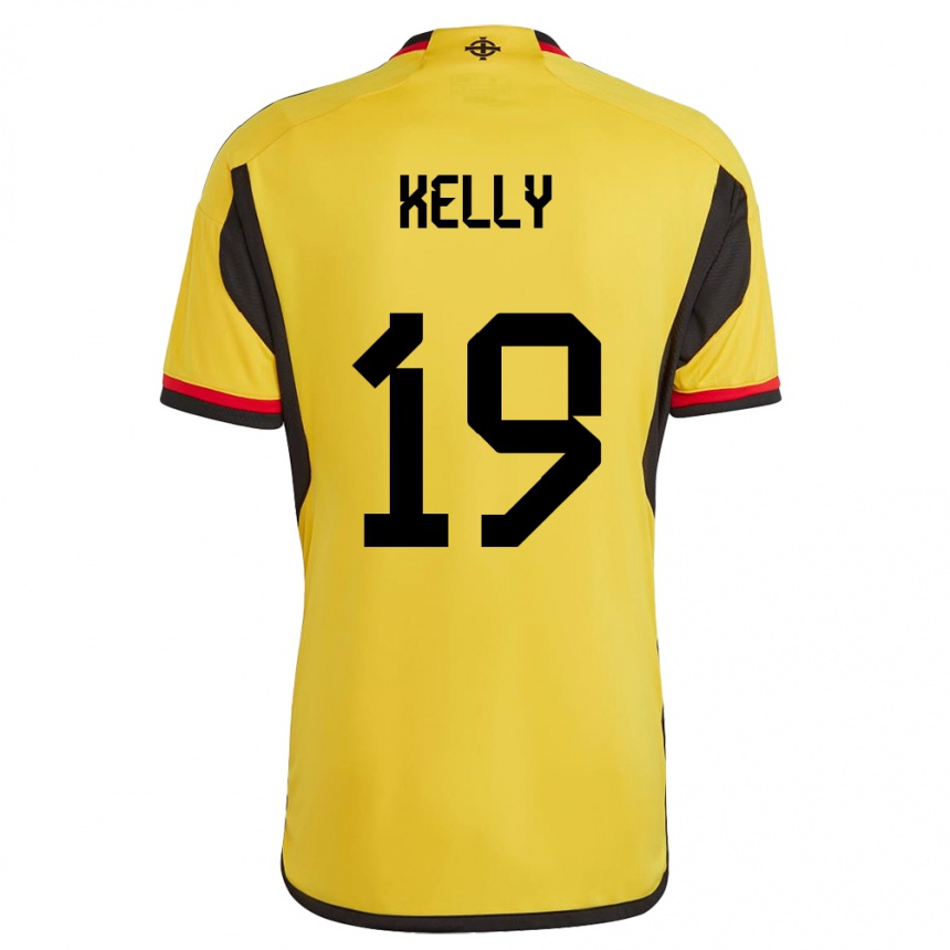 Niño Fútbol Camiseta Irlanda Del Norte Oscar Kelly #19 Blanco 2ª Equipación 24-26 Argentina