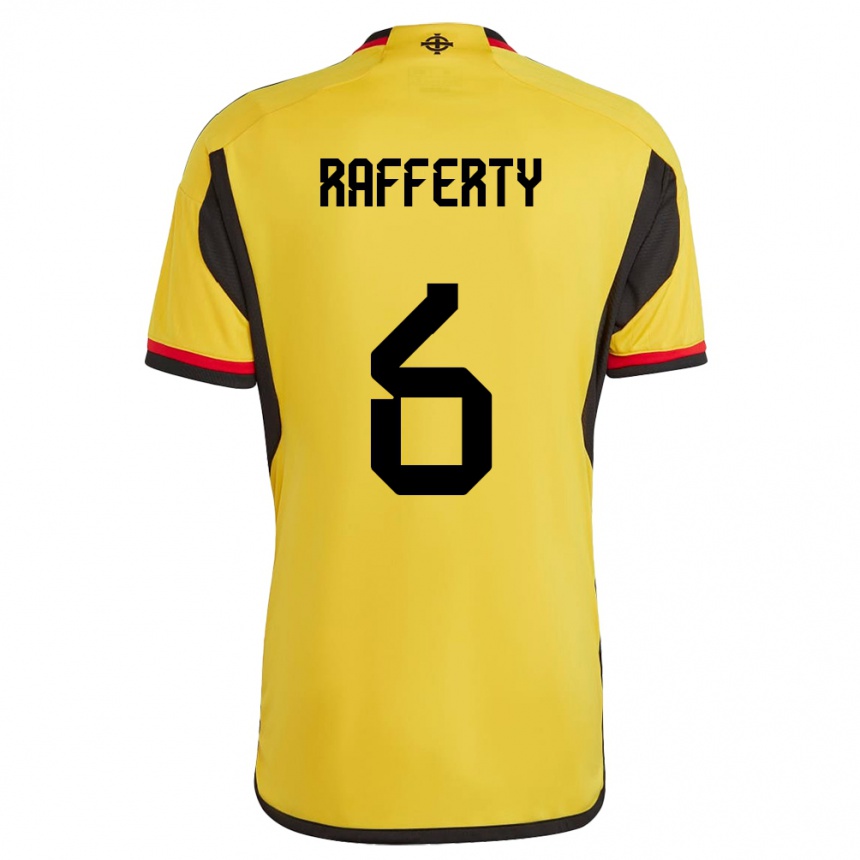 Niño Fútbol Camiseta Irlanda Del Norte Laura Rafferty #6 Blanco 2ª Equipación 24-26 Argentina