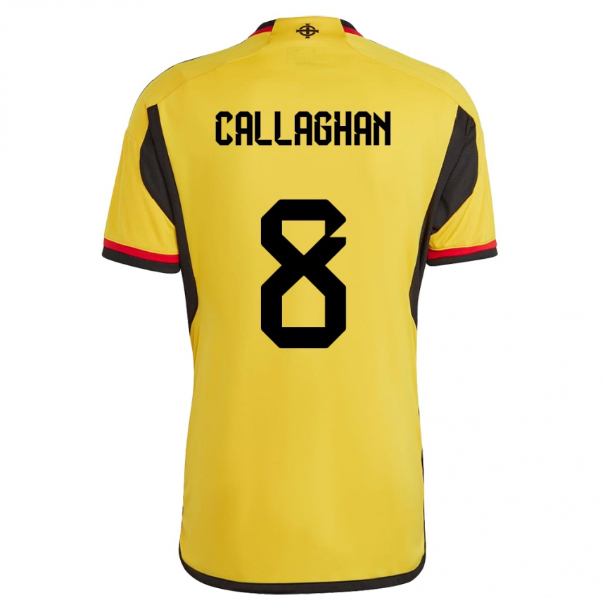 Niño Fútbol Camiseta Irlanda Del Norte Marissa Callaghan #8 Blanco 2ª Equipación 24-26 Argentina