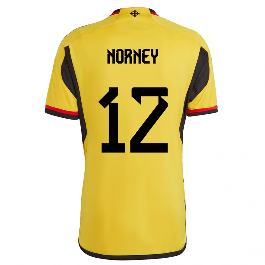 Niño Fútbol Camiseta Irlanda Del Norte Rachael Norney #12 Blanco 2ª Equipación 24-26 Argentina