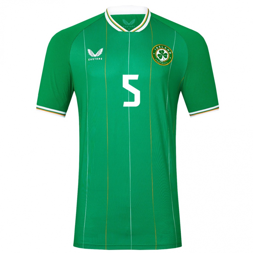 Hombre Fútbol Camiseta Irlanda Taylor Mccarthy #5 Verde 1ª Equipación 24-26 Argentina