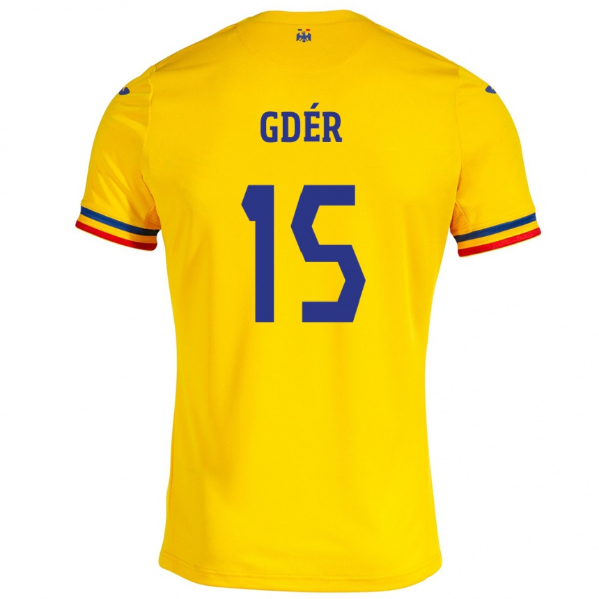 Hombre Fútbol Camiseta Rumania Brigitta Gődér #15 Amarillo 1ª Equipación 24-26 Argentina