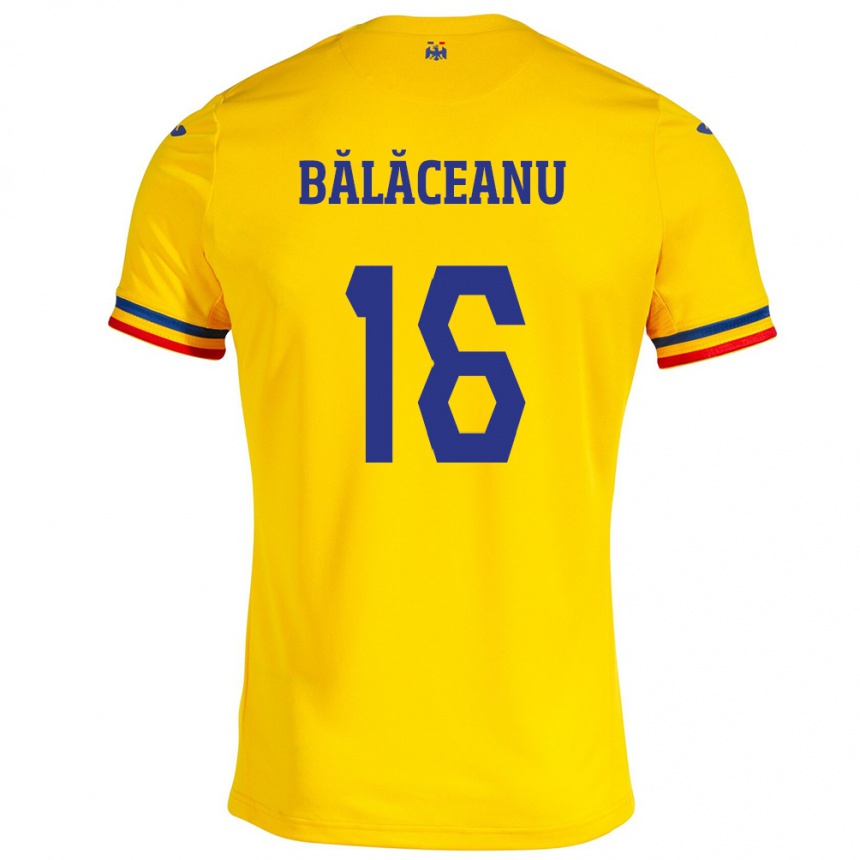 Hombre Fútbol Camiseta Rumania Ioana Bălăceanu #16 Amarillo 1ª Equipación 24-26 Argentina