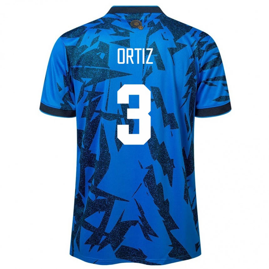 Hombre Fútbol Camiseta El Salvador Priscila Ortiz #3 Azul 1ª Equipación 24-26 Argentina