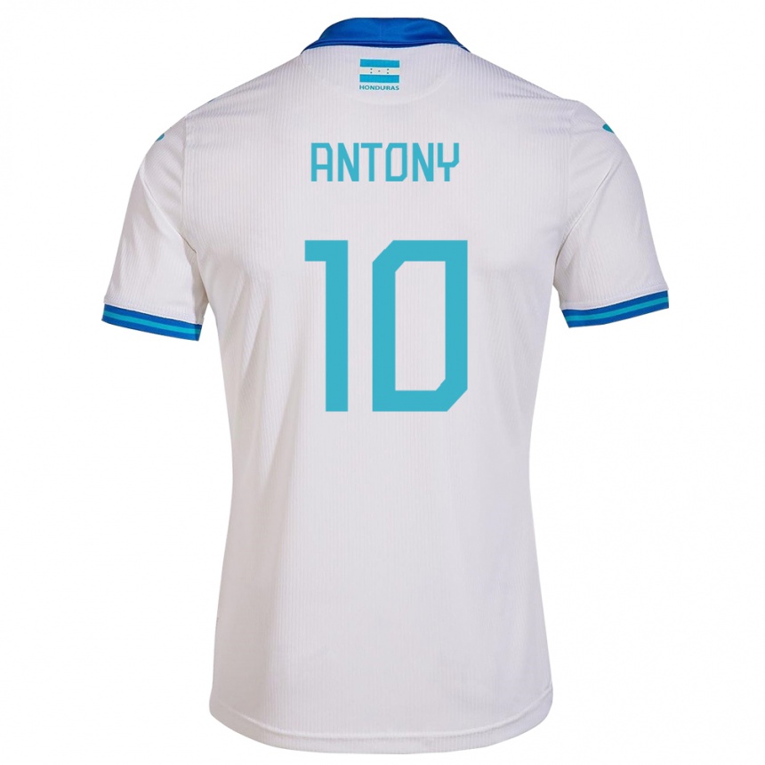 Hombre Fútbol Camiseta Honduras Antony García #10 Blanco 1ª Equipación 24-26 Argentina