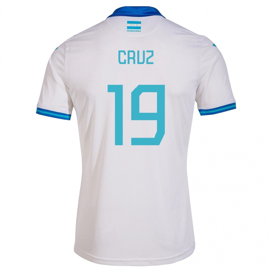 Hombre Fútbol Camiseta Honduras Russel Cruz #19 Blanco 1ª Equipación 24-26 Argentina