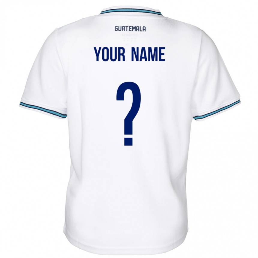 Hombre Fútbol Camiseta Guatemala Su Nombre #0 Blanco 1ª Equipación 24-26 Argentina