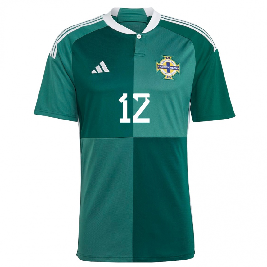 Hombre Fútbol Camiseta Irlanda Del Norte Conor Hazard #12 Verde 1ª Equipación 24-26 Argentina