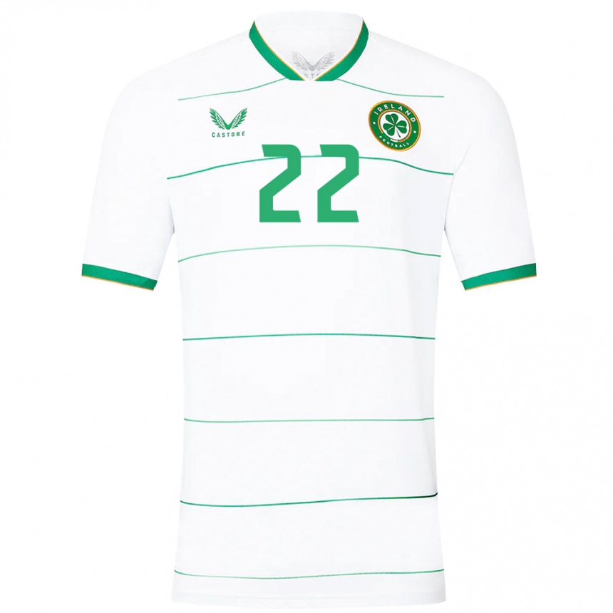 Hombre Fútbol Camiseta Irlanda Isibeal Atkinson #22 Blanco 2ª Equipación 24-26 Argentina