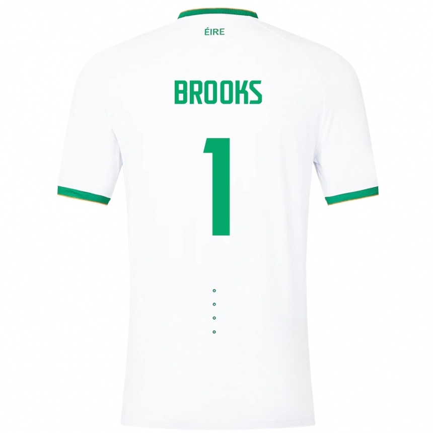 Hombre Fútbol Camiseta Irlanda Tiernan Brooks #1 Blanco 2ª Equipación 24-26 Argentina