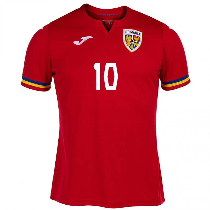 Hombre Fútbol Camiseta Rumania Samuel Fuleki #10 Rojo 2ª Equipación 24-26 Argentina