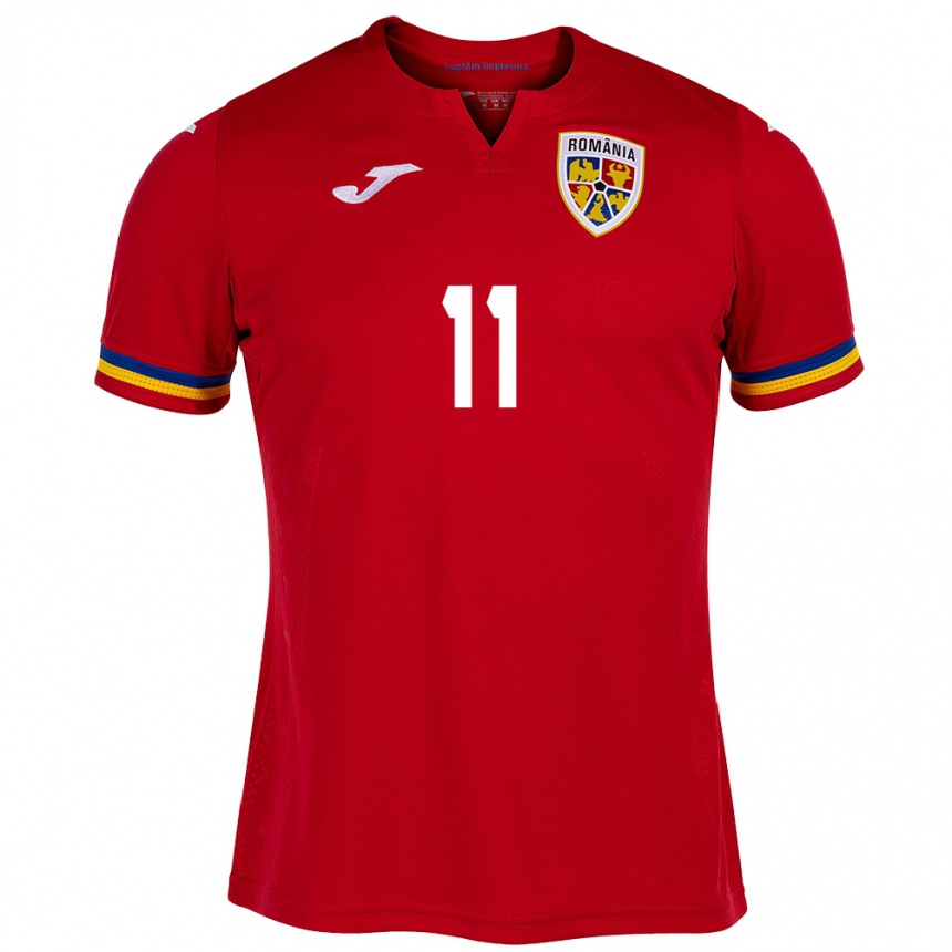 Hombre Fútbol Camiseta Rumania Doru Andrei #11 Rojo 2ª Equipación 24-26 Argentina