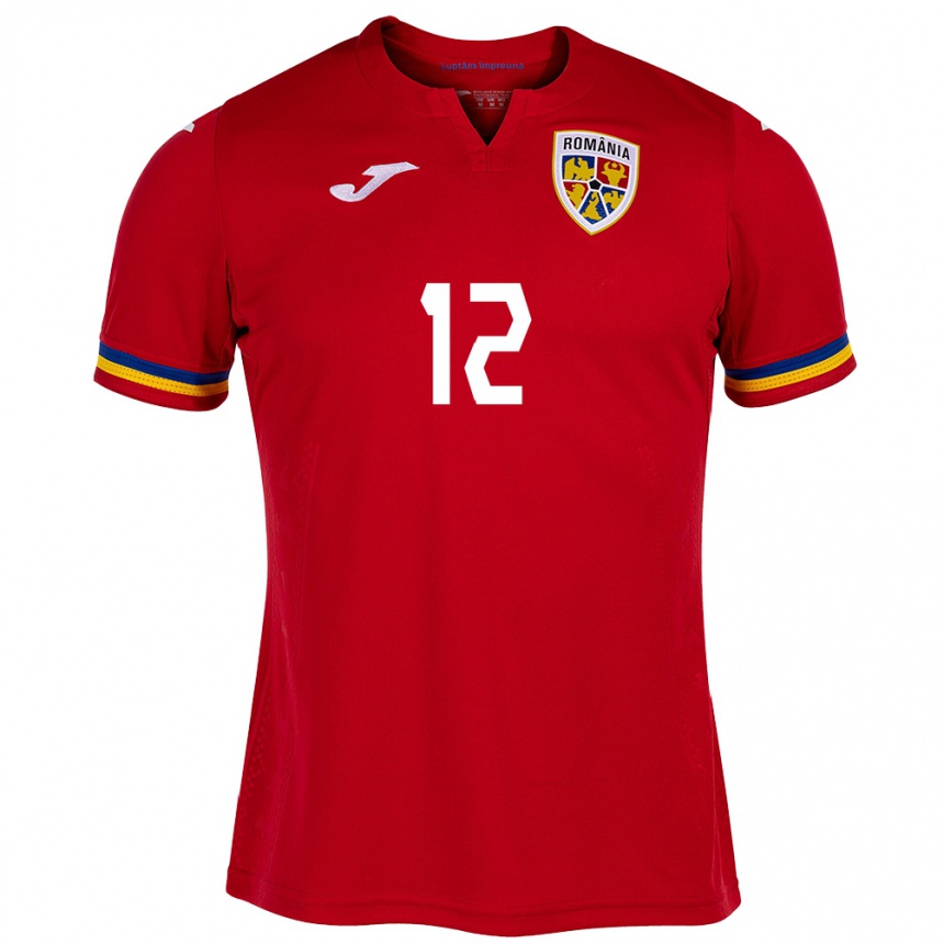 Hombre Fútbol Camiseta Rumania Riccardo Radu #12 Rojo 2ª Equipación 24-26 Argentina