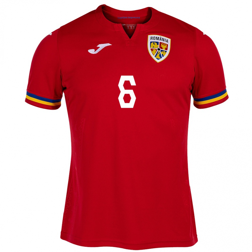 Hombre Fútbol Camiseta Rumania Matei Ilie #6 Rojo 2ª Equipación 24-26 Argentina