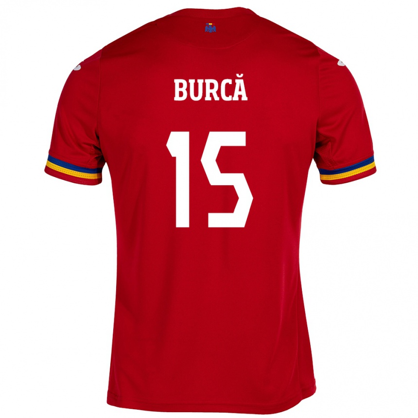 Hombre Fútbol Camiseta Rumania Andrei Burcă #15 Rojo 2ª Equipación 24-26 Argentina