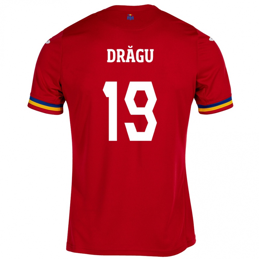 Hombre Fútbol Camiseta Rumania Denis Drăguş #19 Rojo 2ª Equipación 24-26 Argentina