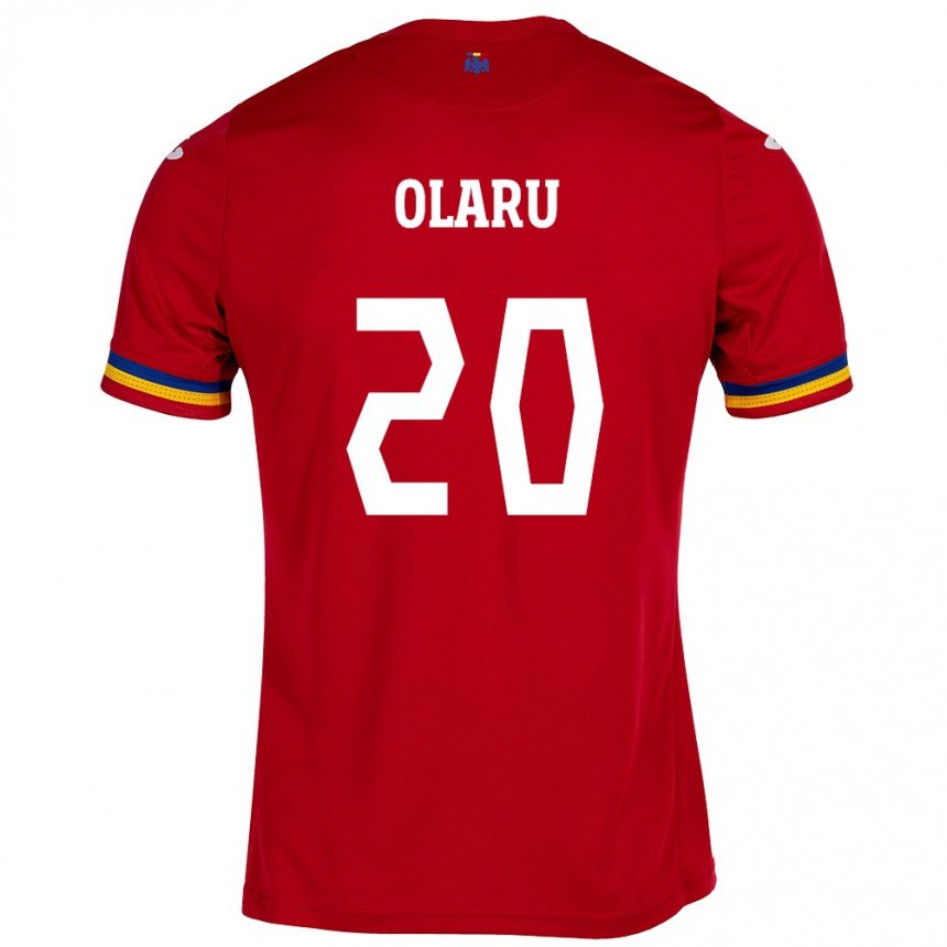 Hombre Fútbol Camiseta Rumania Darius Olaru #20 Rojo 2ª Equipación 24-26 Argentina