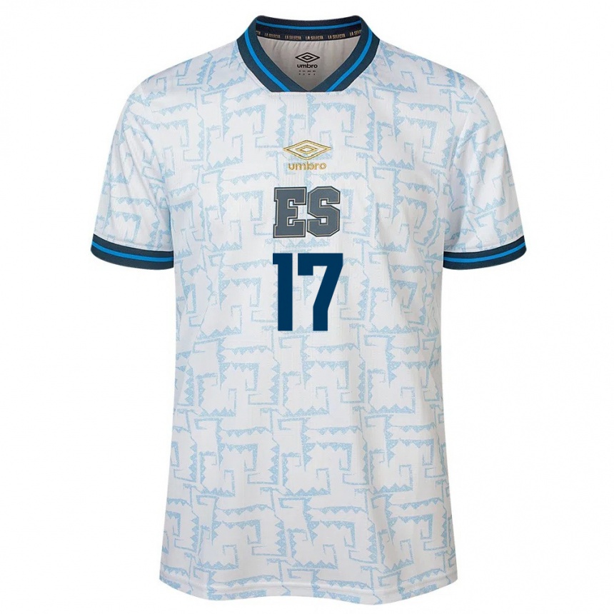 Hombre Fútbol Camiseta El Salvador Eduardo Rivas #17 Blanco 2ª Equipación 24-26 Argentina