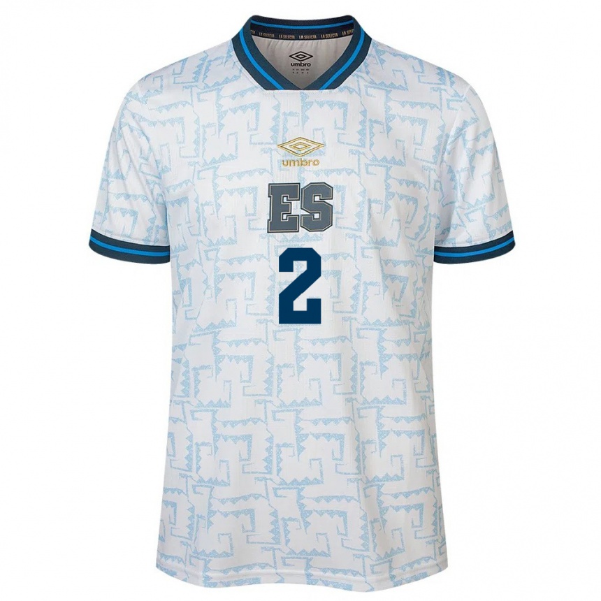 Hombre Fútbol Camiseta El Salvador Juana Plata #2 Blanco 2ª Equipación 24-26 Argentina