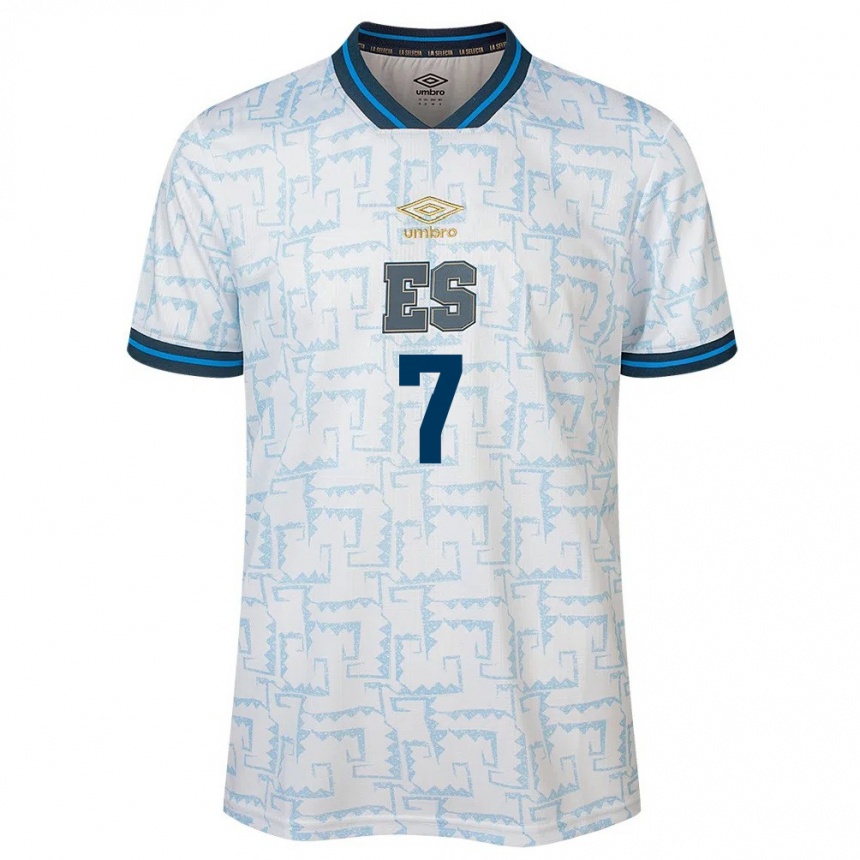 Hombre Fútbol Camiseta El Salvador Javier Bolaños #7 Blanco 2ª Equipación 24-26 Argentina