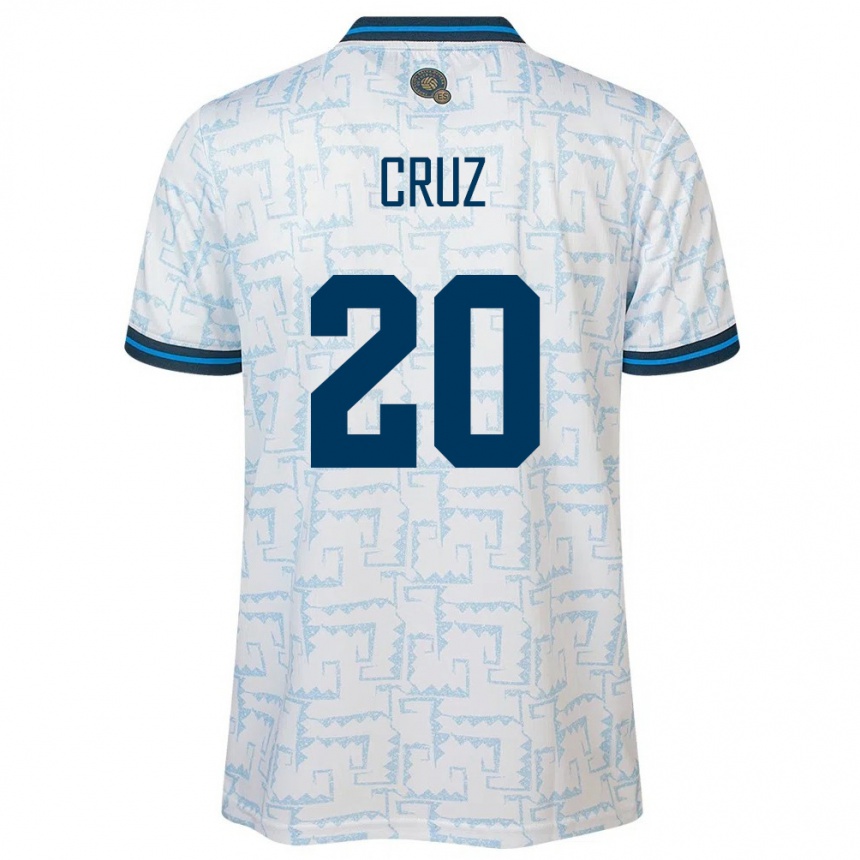 Hombre Fútbol Camiseta El Salvador Jorge Cruz #20 Blanco 2ª Equipación 24-26 Argentina