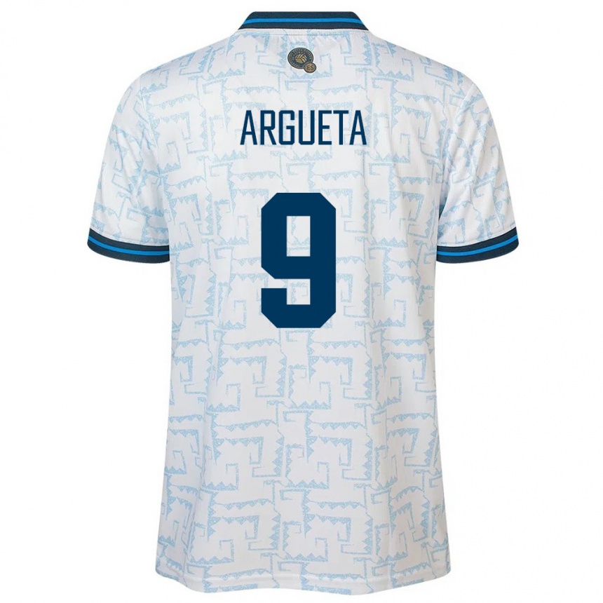 Hombre Fútbol Camiseta El Salvador Christopher Argueta #9 Blanco 2ª Equipación 24-26 Argentina