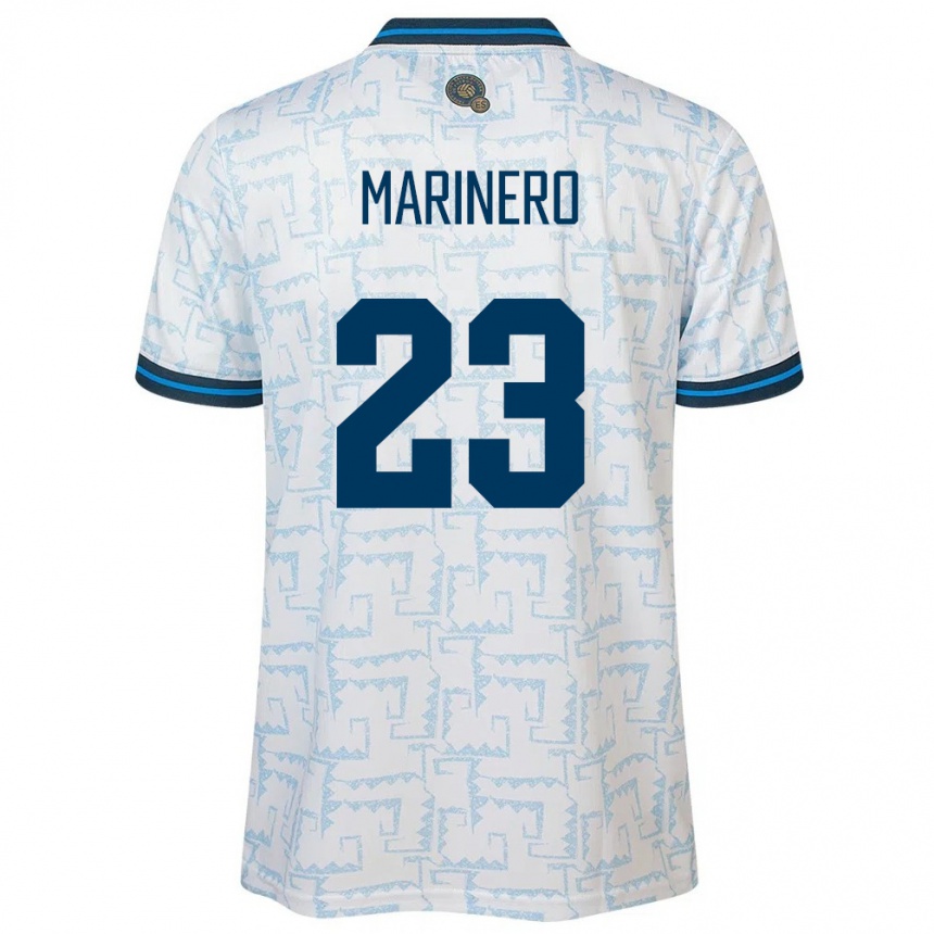 Hombre Fútbol Camiseta El Salvador Amber Marinero #23 Blanco 2ª Equipación 24-26 Argentina