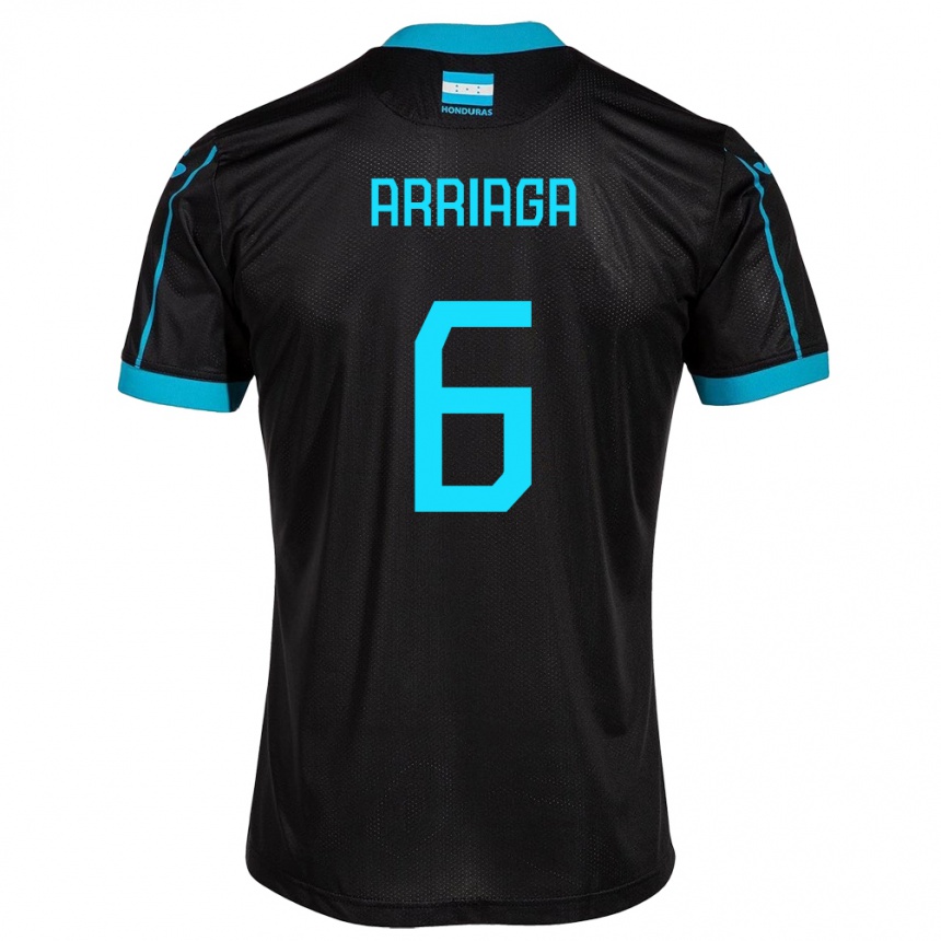 Hombre Fútbol Camiseta Honduras Javier Arriaga #6 Negro 2ª Equipación 24-26 Argentina