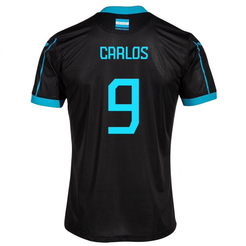 Hombre Fútbol Camiseta Honduras Carlos Mejía #9 Negro 2ª Equipación 24-26 Argentina