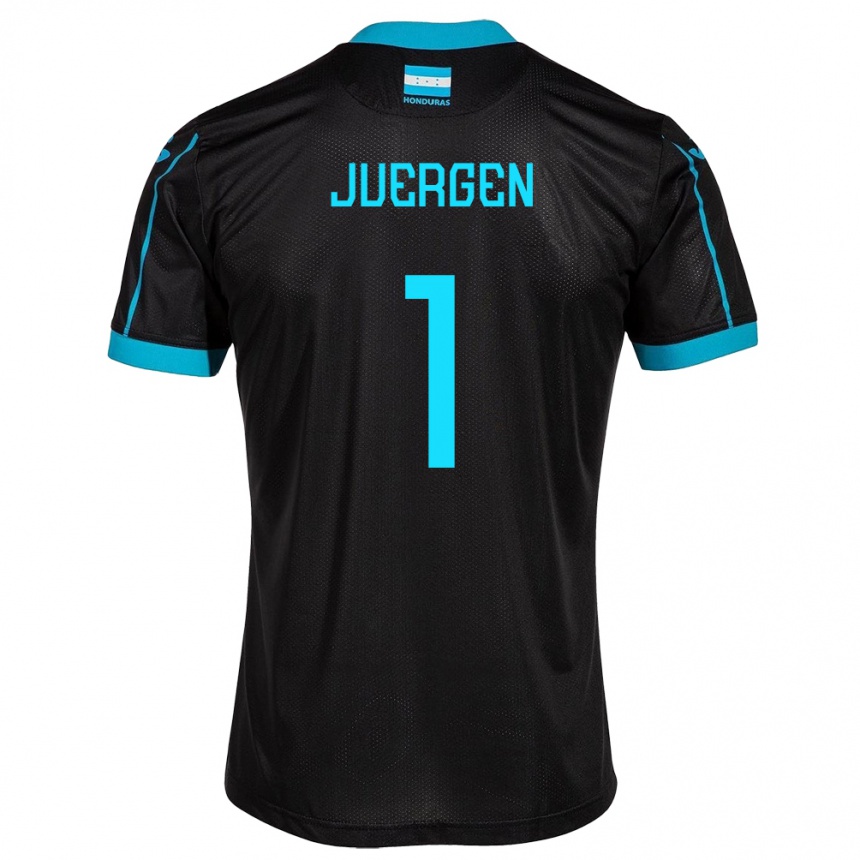 Hombre Fútbol Camiseta Honduras Juergen García #1 Negro 2ª Equipación 24-26 Argentina