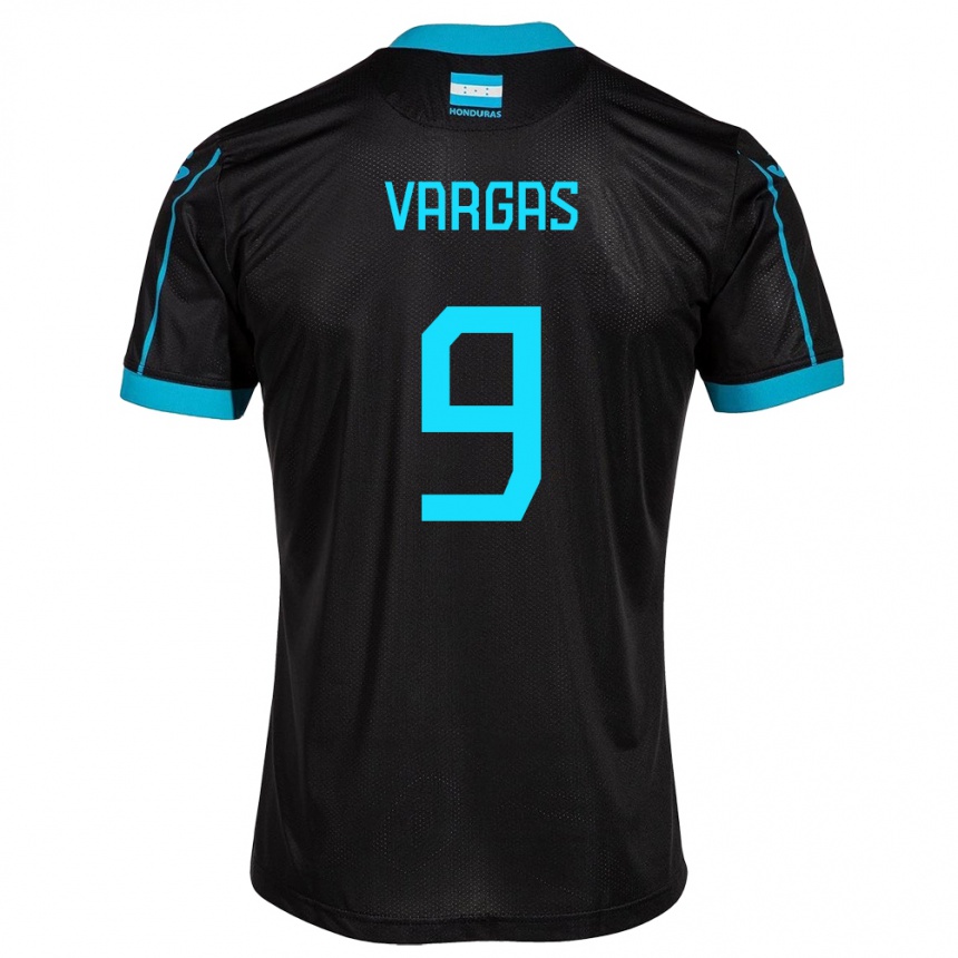 Hombre Fútbol Camiseta Honduras Nayrobi Vargas #9 Negro 2ª Equipación 24-26 Argentina