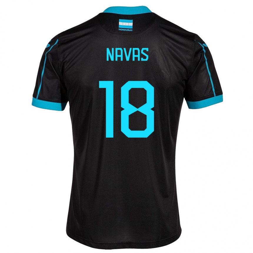 Hombre Fútbol Camiseta Honduras Johan Navas #18 Negro 2ª Equipación 24-26 Argentina