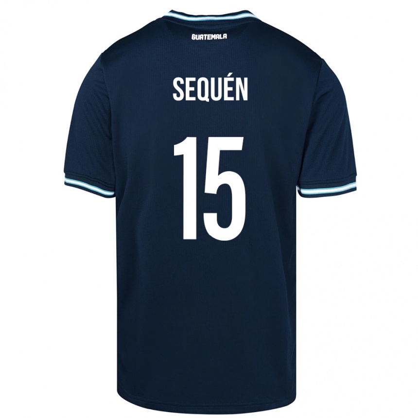 Hombre Fútbol Camiseta Guatemala Marlon Sequén #15 Azul 2ª Equipación 24-26 Argentina