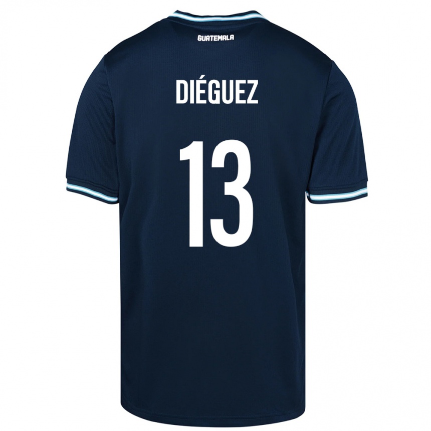 Hombre Fútbol Camiseta Guatemala Jonathan Diéguez #13 Azul 2ª Equipación 24-26 Argentina