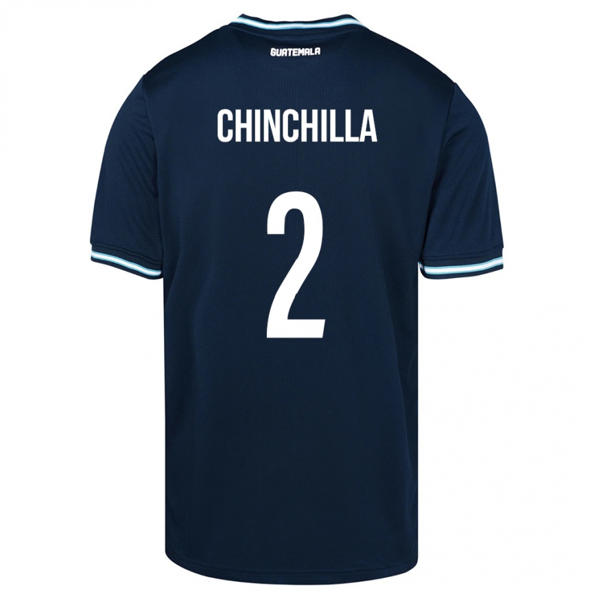 Hombre Fútbol Camiseta Guatemala Nicolás Chinchilla #2 Azul 2ª Equipación 24-26 Argentina