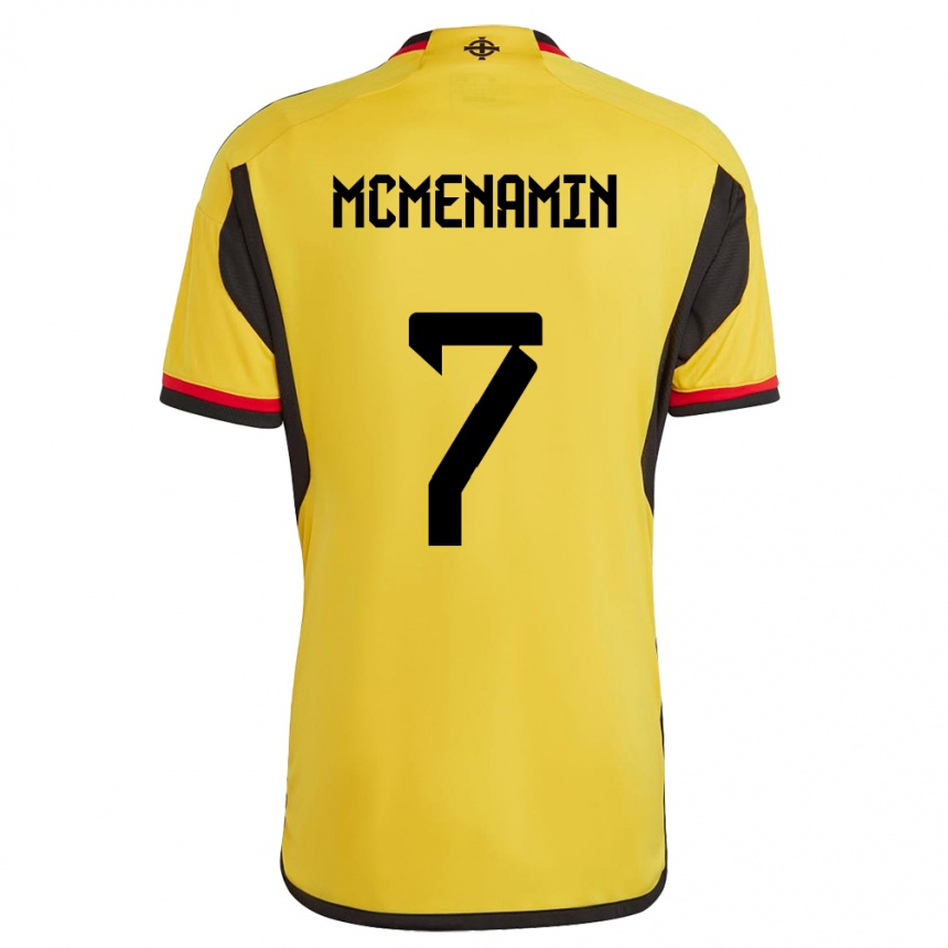 Hombre Fútbol Camiseta Irlanda Del Norte Conor Mcmenamin #7 Blanco 2ª Equipación 24-26 Argentina