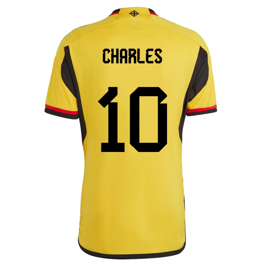 Hombre Fútbol Camiseta Irlanda Del Norte Dion Charles #10 Blanco 2ª Equipación 24-26 Argentina