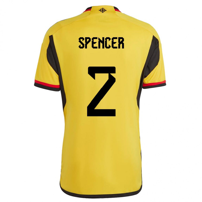 Hombre Fútbol Camiseta Irlanda Del Norte Brodie Spencer #2 Blanco 2ª Equipación 24-26 Argentina