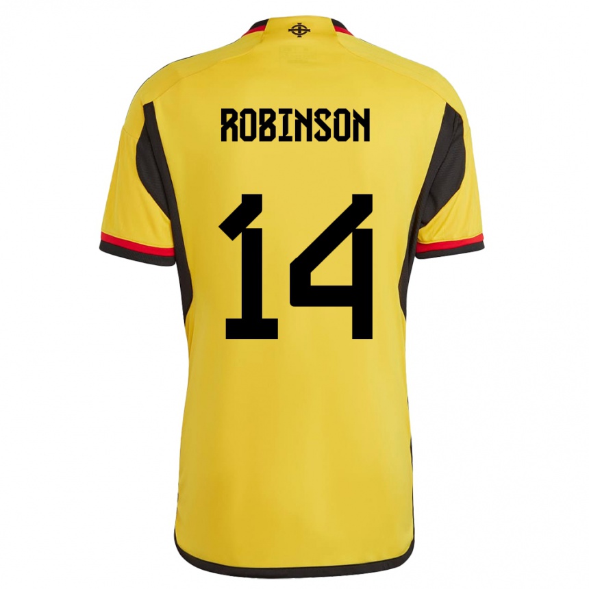 Hombre Fútbol Camiseta Irlanda Del Norte Darren Robinson #14 Blanco 2ª Equipación 24-26 Argentina