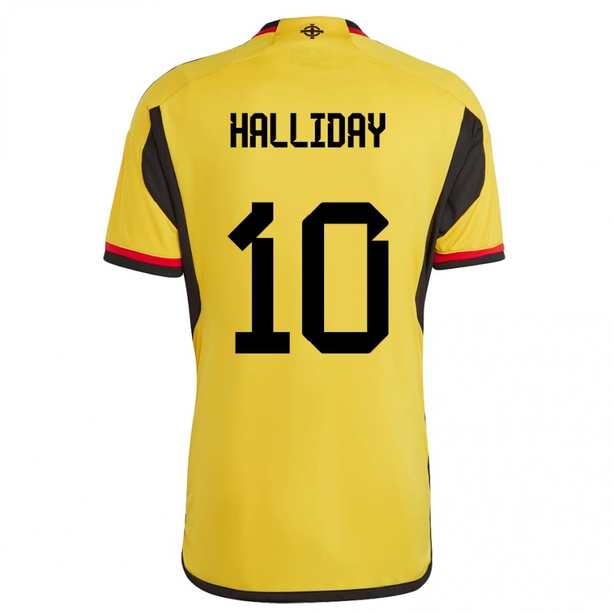 Hombre Fútbol Camiseta Irlanda Del Norte Keri Halliday #10 Blanco 2ª Equipación 24-26 Argentina