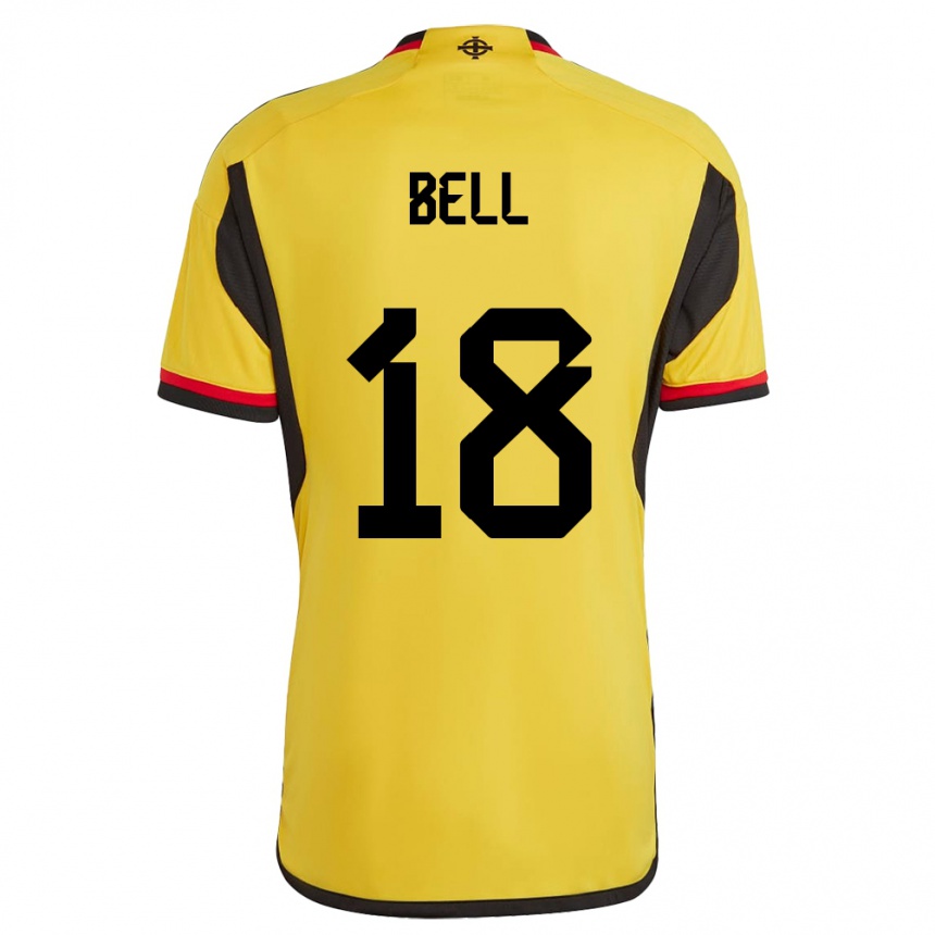 Hombre Fútbol Camiseta Irlanda Del Norte Megan Bell #18 Blanco 2ª Equipación 24-26 Argentina