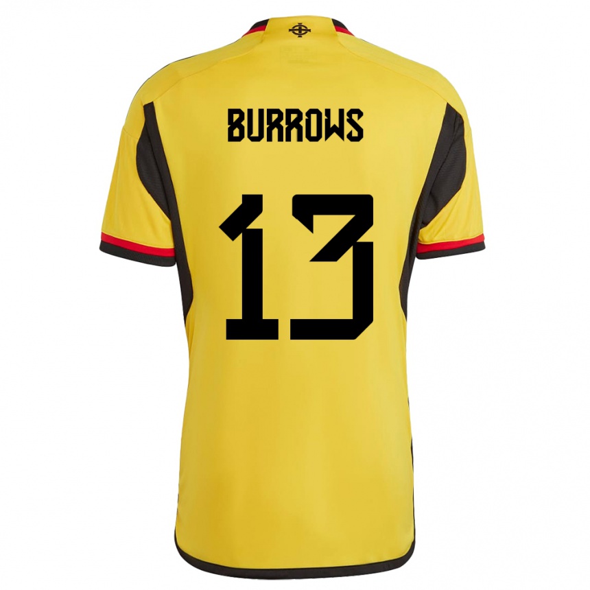 Hombre Fútbol Camiseta Irlanda Del Norte Kelsie Burrows #13 Blanco 2ª Equipación 24-26 Argentina