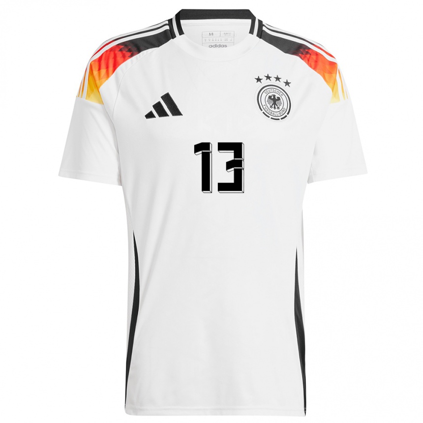 Niño Fútbol Camiseta Alemania Thomas Muller #13 Blanco 1ª Equipación 24-26 Argentina