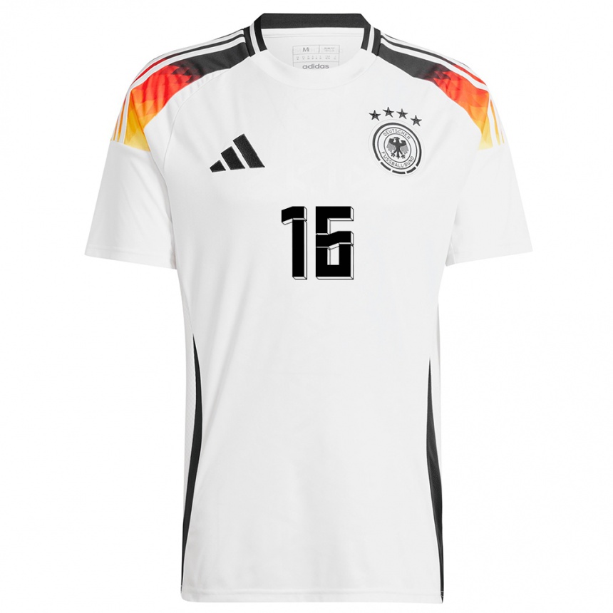 Niño Fútbol Camiseta Alemania Linda Dallmann #16 Blanco 1ª Equipación 24-26 Argentina