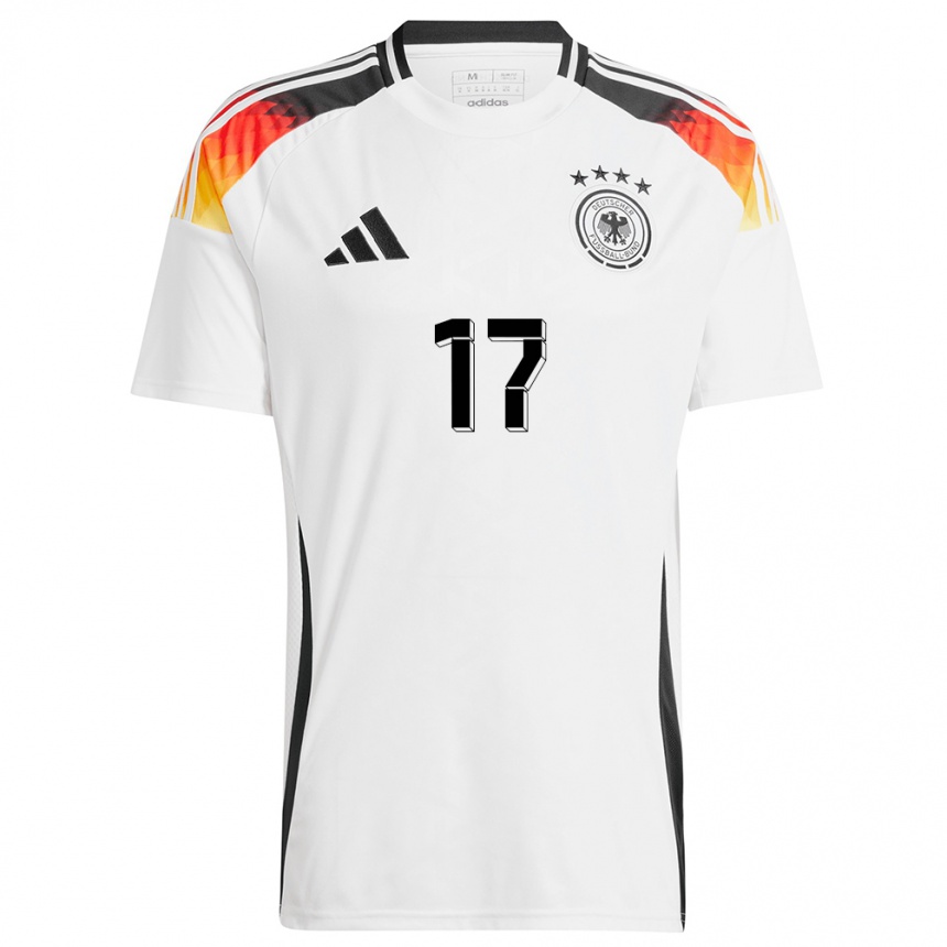 Niño Fútbol Camiseta Alemania Florian Neuhaus #17 Blanco 1ª Equipación 24-26 Argentina