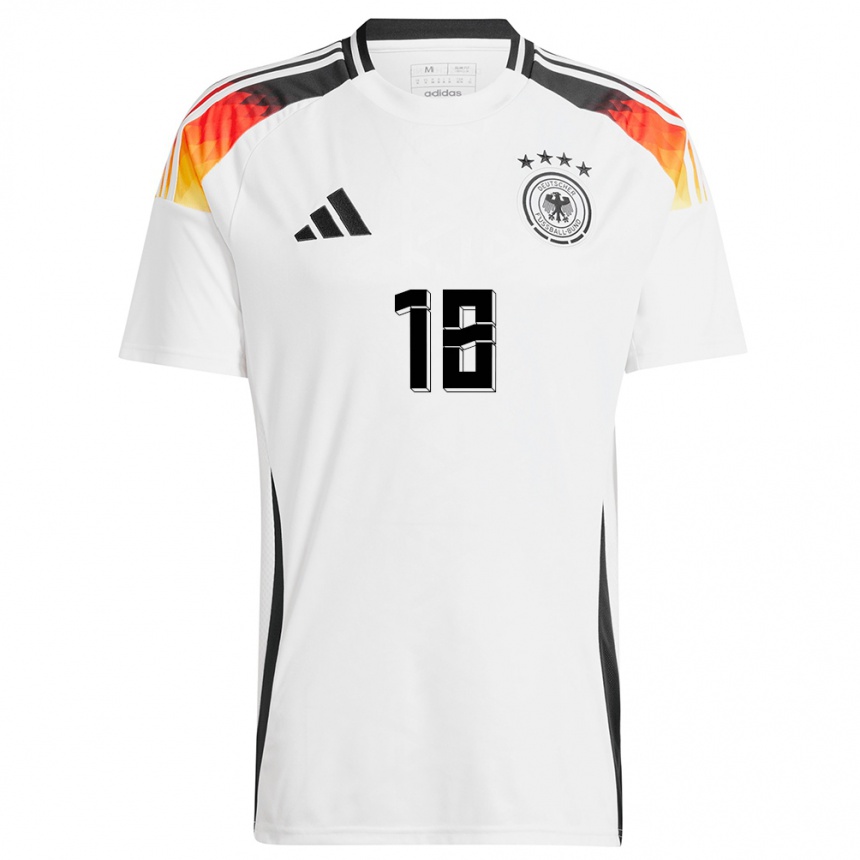 Niño Fútbol Camiseta Alemania Jonas Hofmann #18 Blanco 1ª Equipación 24-26 Argentina